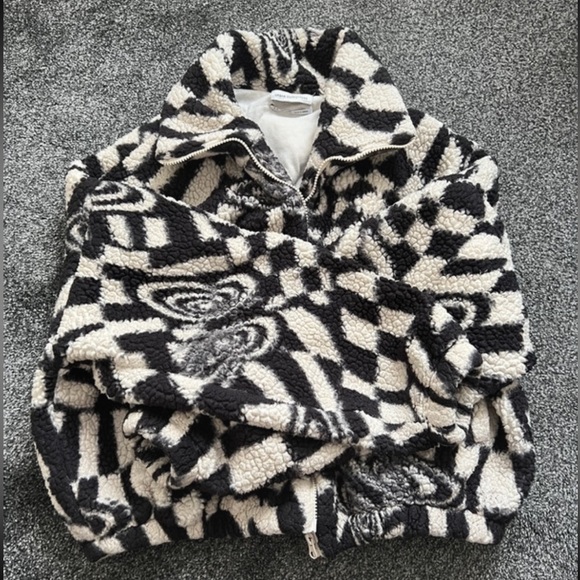 Urban outfitters groovy outerwear puffer jacket fleece winter coat - Picture 2 of 4